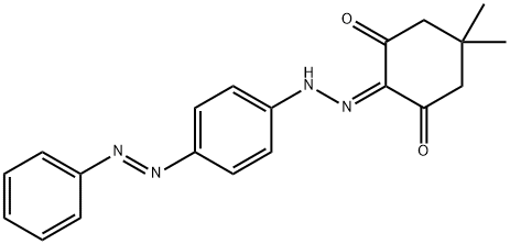 5,5-dimethyl-2-{[4-(phenyldiazenyl)phenyl]hydrazono}-1,3-cyclohexanedione Struktur