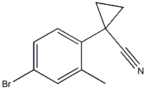 1-(4-bromo-2-methylphenyl)cyclopropanecarbonitrile Struktur