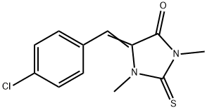(Z)-5-(4-chlorobenzylidene)-1,3-dimethyl-2-thioxoimidazolidin-4-one Struktur
