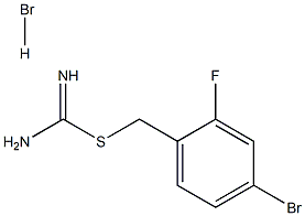 {[(4-bromo-2-fluorophenyl)methyl]sulfanyl}methanimidamide hydrobromide Struktur