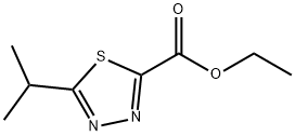 5-Isopropyl-[1,3,4]thiadiazole-2-carboxylic acid ethyl ester Struktur