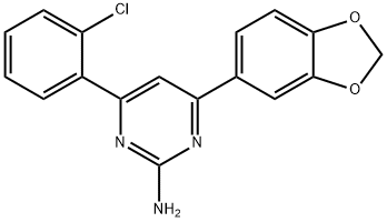 4-(2H-1,3-benzodioxol-5-yl)-6-(2-chlorophenyl)pyrimidin-2-amine Struktur