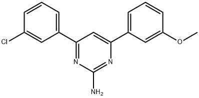 4-(3-chlorophenyl)-6-(3-methoxyphenyl)pyrimidin-2-amine Struktur