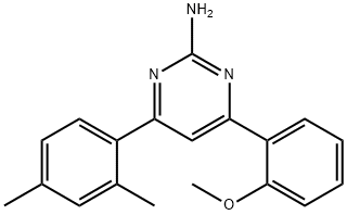 4-(2,4-dimethylphenyl)-6-(2-methoxyphenyl)pyrimidin-2-amine Struktur