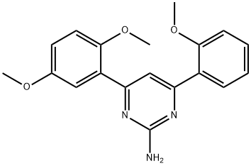 4-(2,5-dimethoxyphenyl)-6-(2-methoxyphenyl)pyrimidin-2-amine Struktur