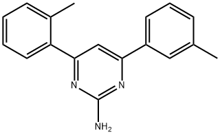 4-(2-methylphenyl)-6-(3-methylphenyl)pyrimidin-2-amine Struktur
