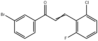 (2E)-1-(3-bromophenyl)-3-(2-chloro-6-fluorophenyl)prop-2-en-1-one Struktur