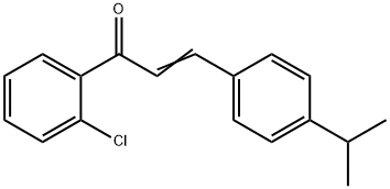 (2E)-1-(2-chlorophenyl)-3-[4-(propan-2-yl)phenyl]prop-2-en-1-one, 1354942-11-2, 結(jié)構(gòu)式
