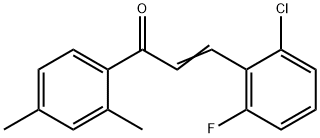 (2E)-3-(2-chloro-6-fluorophenyl)-1-(2,4-dimethylphenyl)prop-2-en-1-one Struktur