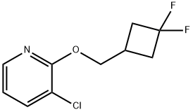 3-CHLORO-2-((3,3-DIFLUOROCYCLOBUTYL)METHOXY)PYRIDINE Struktur
