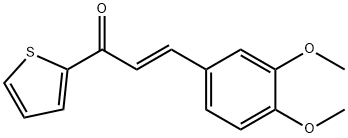 (2E)-3-(3,4-dimethoxyphenyl)-1-(thiophen-2-yl)prop-2-en-1-one Struktur