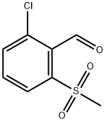2-chloro-6-methanesulfonylbenzaldehyde Struktur