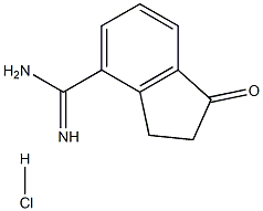 1H-Indene-4-carboximidamide, 2,3-dihydro-1-oxo-, monohydrochloride Struktur
