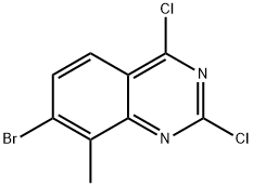7-bromo-2,4-dichloro-8-methylquinazoline Struktur