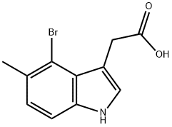 4-Bromo-5-methylindole-3-acetic Acid Struktur