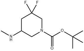 5-METHYLAMINO-1-BOC-3,3-DIFLUOROPIPERIDINE Struktur