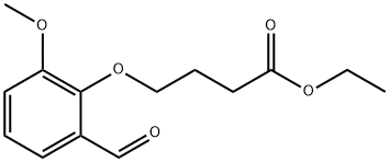 ETHYL 4-(2-FORMYL-6-METHOXYPHENOXY)BUTANOATE Structure