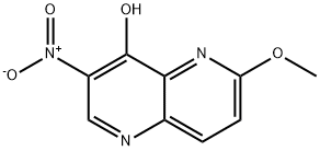 6-methoxy-3-nitro-1,5-naphthyridin-4-ol Struktur