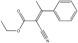 (E)-2-Cyano-3-phenyl-but-2-enoic acid ethyl ester Struktur