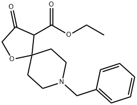 Ethyl 8-Benzyl-3-Oxo-1-Oxa-8-Azaspiro[4.5]decane-4-Carboxylate Struktur