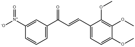 (2E)-1-(3-nitrophenyl)-3-(2,3,4-trimethoxyphenyl)prop-2-en-1-one 結構式