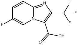 6-fluoro-2-(trifluoromethyl)imidazo[1,2-a]pyridine-3-carboxylic acid Struktur