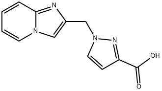 1-Imidazo[1,2-a]pyridin-2-ylmethyl-1H-pyrazole-3-carboxylic acid Struktur