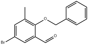 2-(Benzyloxy)-5-bromo-3-methylbenzaldehyde Struktur