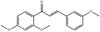 (2E)-1-(2,4-dimethoxyphenyl)-3-(3-methoxyphenyl)prop-2-en-1-one Struktur