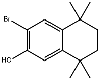 3-bromo-5,5,8,8-tetramethyl-5,6,7,8-tetrahydronaphthalen-2-ol Struktur