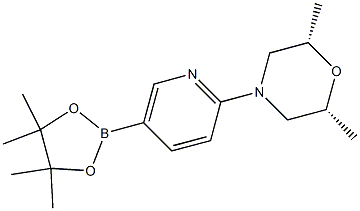 (2R,6S)-2,6-dimethyl-4-[5-(4,4,5,5-tetramethyl-1,3,2-dioxaborolan-2-yl)pyridin-2-yl]morpholine Struktur