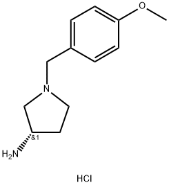 (S)-1-[(4-Methoxyphenyl)methyl]pyrrolidin-3-amine dihydrochloride Struktur