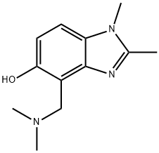 4-[(Dimethylamino)methyl]-1,2-dimethyl-1H-benzimidazol-5-ol Struktur