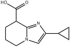 2-Cyclopropyl-5,6,7,8-tetrahydro-imidazo[1,2-a]pyridine-8-carboxylic acid Struktur