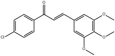 (2E)-1-(4-chlorophenyl)-3-(3,4,5-trimethoxyphenyl)prop-2-en-1-one Struktur