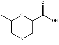 6-methylmorpholine-2-carboxylic acid Struktur