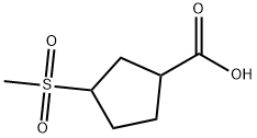 3-Methanesulfonyl-cyclopentanecarboxylic acid Struktur