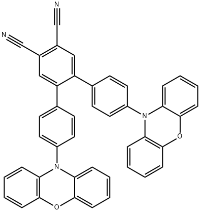 4,4''-Di-10H-phenoxazin-10-yl[1,1':2',1''-terphenyl]-4',5'-dicarbonitrile Struktur