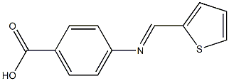 4-(thiophen-2-ylmethylideneamino)benzoic acid Struktur