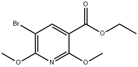 Ethyl 5-bromo-2,6-dimethoxypyridine-3-carboxylate Struktur