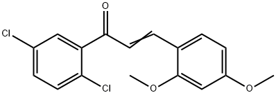 (2E)-1-(2,5-dichlorophenyl)-3-(2,4-dimethoxyphenyl)prop-2-en-1-one Struktur