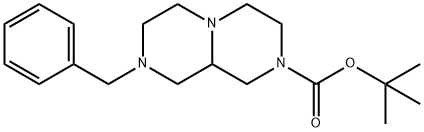 tert-butyl 8-benzylhexahydro-1H-pyrazino[1,2-a]pyrazine-2(6H)-carboxylate Struktur