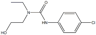 3-(4-chlorophenyl)-1-ethyl-1-(2-hydroxyethyl)urea Struktur