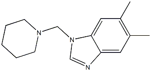 5,6-dimethyl-1-(piperidin-1-ylmethyl)benzimidazole Struktur