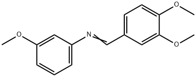 N-(3,4-dimethoxybenzylidene)-3-methoxyaniline Structure
