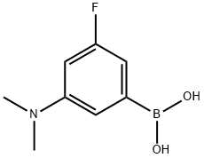 3-(N,N-Dimethylamino)-5-fluorophenylboronic acid Struktur