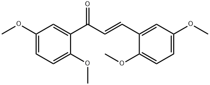 (2E)-1,3-bis(2,5-dimethoxyphenyl)prop-2-en-1-one Struktur