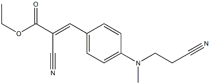 2-Propenoic acid,2-cyano-3-[4-[(2-cyanoethyl)methylamino]phenyl]-, ethyl ester Struktur