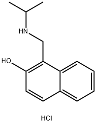 1-{[(propan-2-yl)amino]methyl}naphthalen-2-ol hydrochloride Struktur