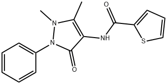 2-Thiophenecarboxamide,N-(2,3-dihydro-1,5-dimethyl-3-oxo-2-phenyl-1H-pyrazol-4-yl)- Struktur